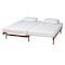 Baxton Studio Bolivia Mid-Century Modern Walnut Brown Wood Expandable Twin to King Bed Frame 245-13449-ZORO - alternate 5